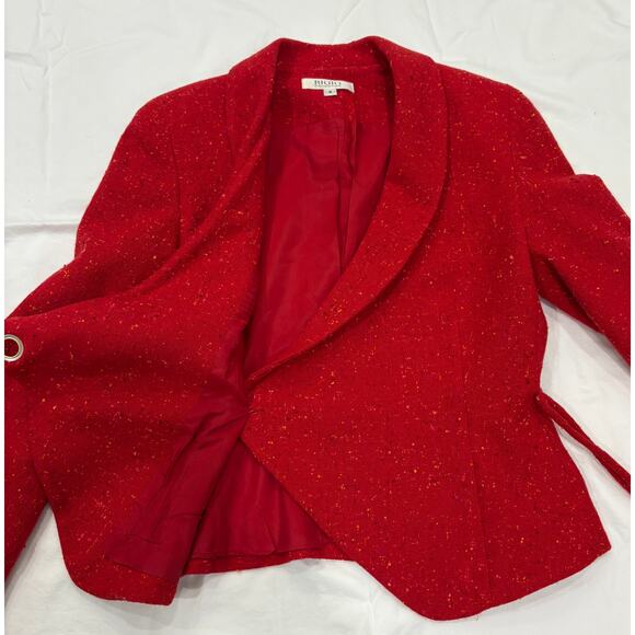 Bigio Collection women's Wrap Jacket Blazer with Tie Detail Size 4 - Picture 10 of 10